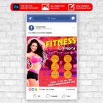 Fitness Classes Animated Flyer PSD Template