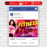 Fitness Classes Animated Flyer PSD Template