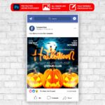 Halloween Celebration Animated Flyer PSD Template