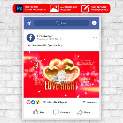 Love Night - Animated PSD Template | ExclusiveFlyer