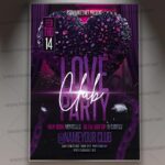 Love Club Party Card Printable Template