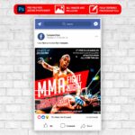 MMA Fight Animated Flyer PSD Template