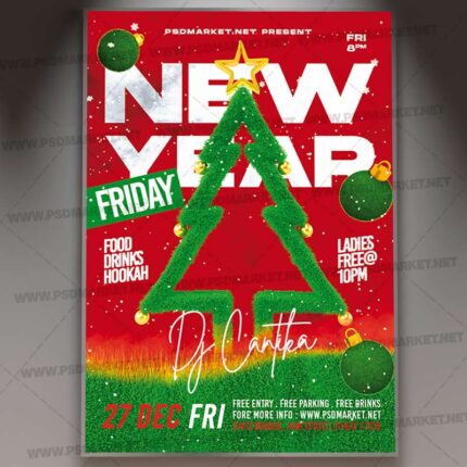 Download New Year Friday PSD Template 1
