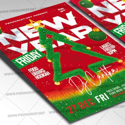 Download New Year Friday PSD Template 2