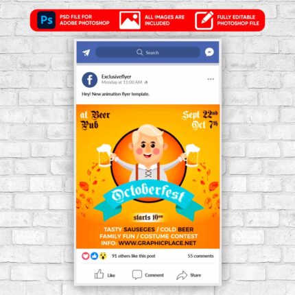 Octoberfest Celebration Animated Flyer PSD Template