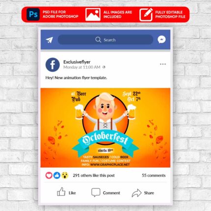 Octoberfest Celebration Animated Flyer PSD Template