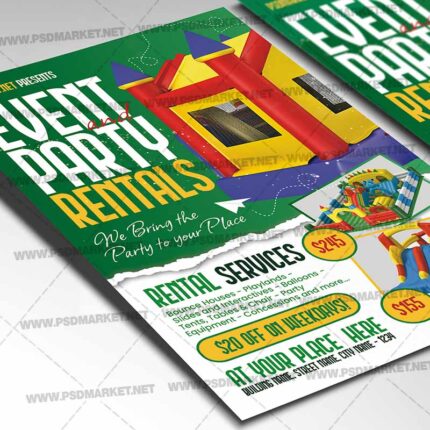 Download Party Rentals Card Printable Template 2