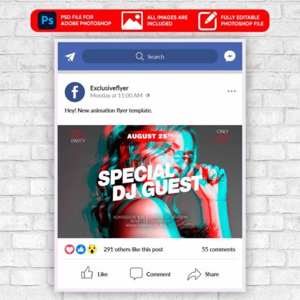 Special Dj Guest Animated Flyer PSD Template