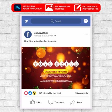 Xmas Toy Drive - Animated Flyer PSD Template