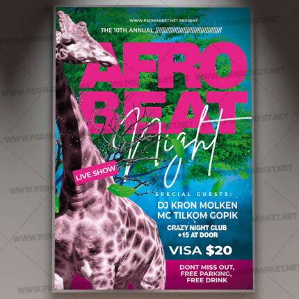 Download Afro Beat Card Printable Template 1
