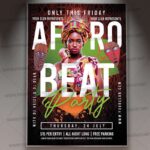 Download Afro Beat Party Card Printable Template 1