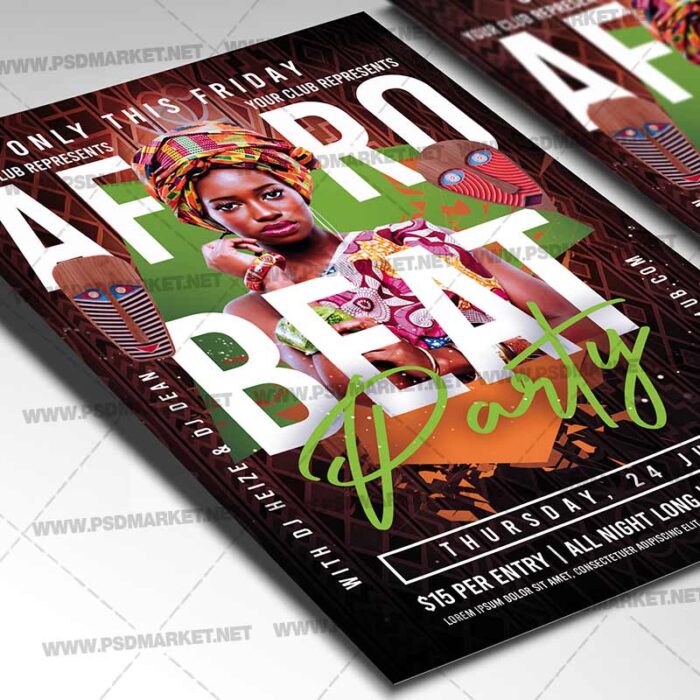 Download Afro Night Flyer - PSD Template | PSDmarket