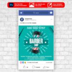 Barber Shop Animated Flyer PSD Template