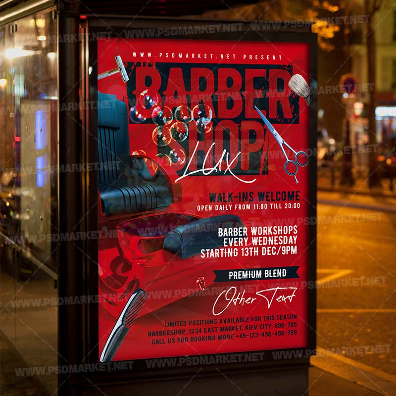 Barber Shop Card Printable Template