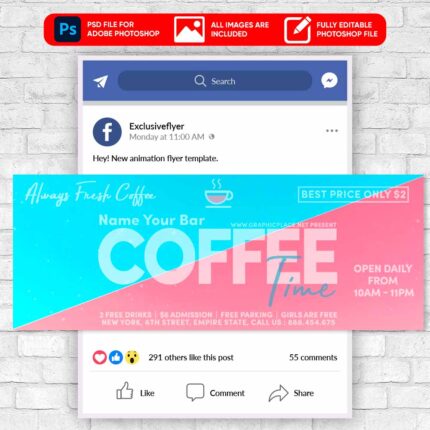 Coffee Time Animated Flyer PSD Template