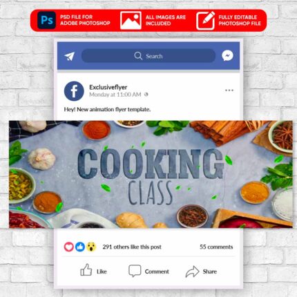 Cooking Class Animated Flyer PSD Template