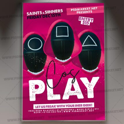 Download Cosplay Card Printable Template 1