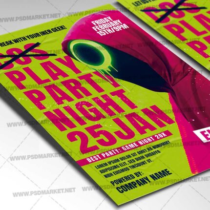 Download Cosplay Party Card Printable Template 2