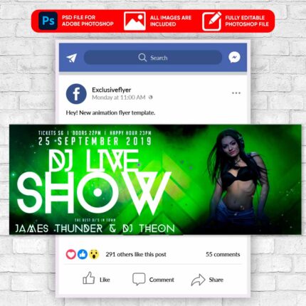 Dj Show Animated Flyer PSD Template