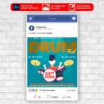 Drum Fest Animated Flyer PSD Template