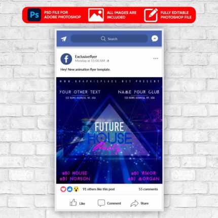 Future Party Animated Flyer PSD Template