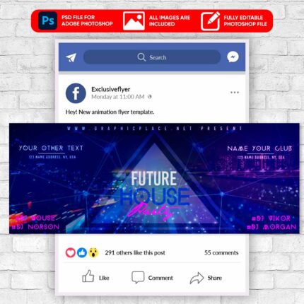 Future Party Animated Flyer PSD Template