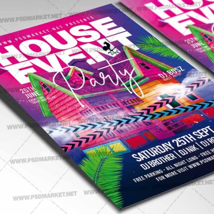 Download House Party Card Printable Template 2