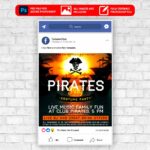 Pirates Party Animated Flyer PSD Template