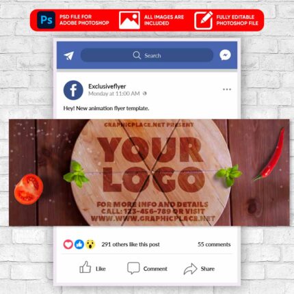 Pizza Time Animated Flyer PSD Template