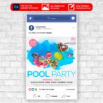 Pool Party Animated Flyer PSD Template