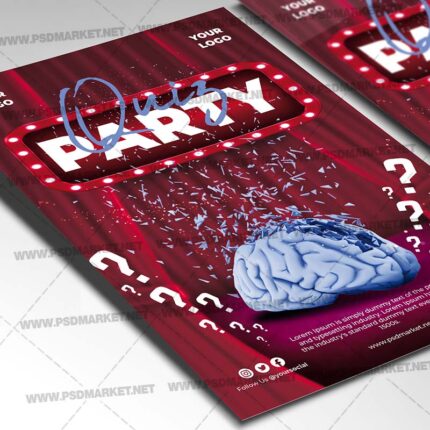 Download Quiz Party Card Printable Template 2