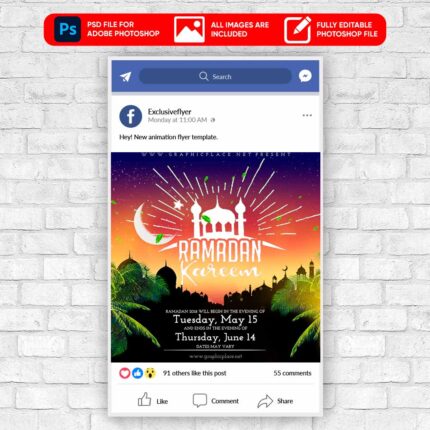 Ramadan Animated Flyer PSD Template
