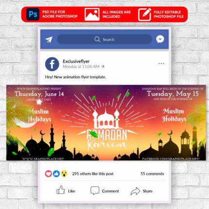 Ramadan Animated Flyer PSD Template
