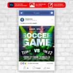 Soccer Game Animated Flyer PSD Template