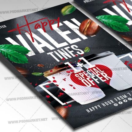 Download Valentines Coffee Card Printable Template 2