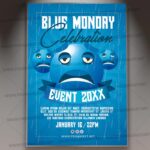 Download Blue Monday Card Printable Template 1