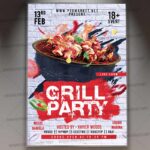 Download Grill Party Card Printable Template 1