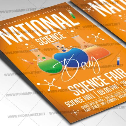 Download National Science Day Card Printable Template 2
