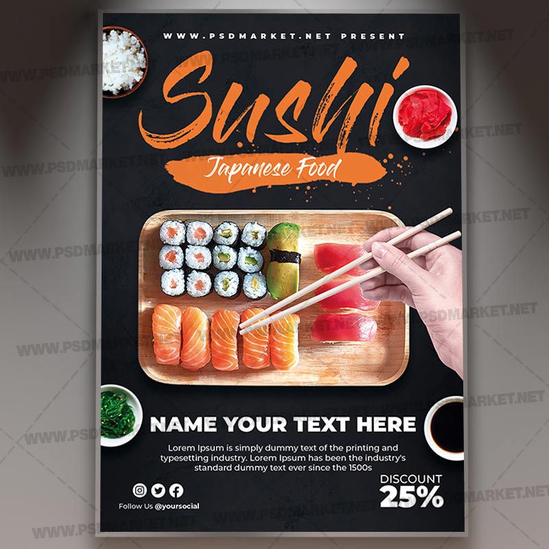 sushi_food_card_printable_template_1.jpg Sushi Food Card Printable Template - Image 1