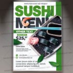 Download Sushi Menu Food Card Printable Template 1