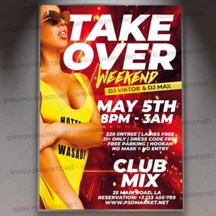 Download Takeover Weekend Card Printable Template 1