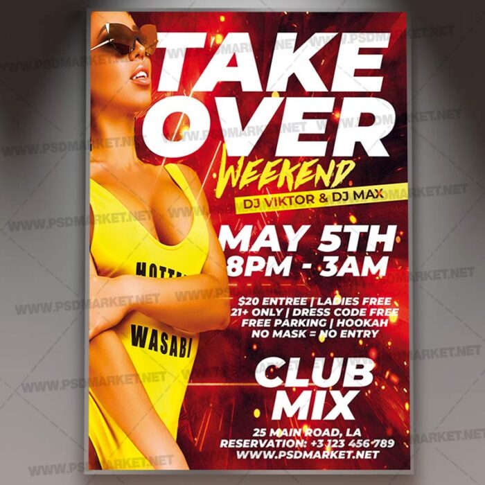 Download Takeover Weekend Card Printable Template 1