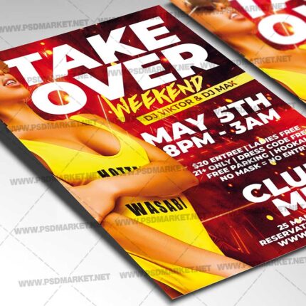 Download Takeover Weekend Card Printable Template 2