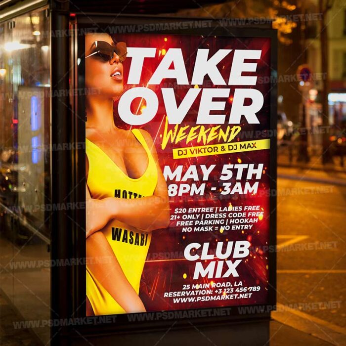 Download Takeover Weekend Card Printable Template 3