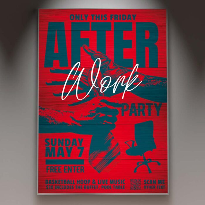 Download After Work Party Card Printable Template 1