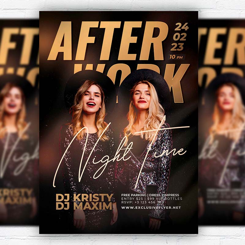 after_work_time-premium-flyer-template-1.jpg After Work Time PSD Template - Image 1