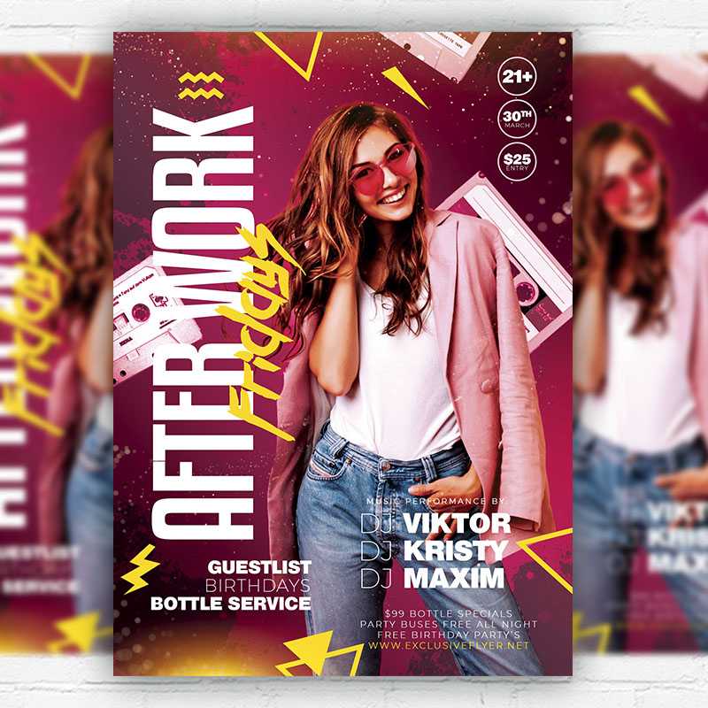 afterwork_fridays-flyer-template-1.jpg Afterwork Fridays PSD Template - Image 1