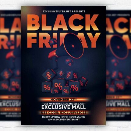 Black Friday Sale - Flyer PSD Template | ExclusiveFlyer