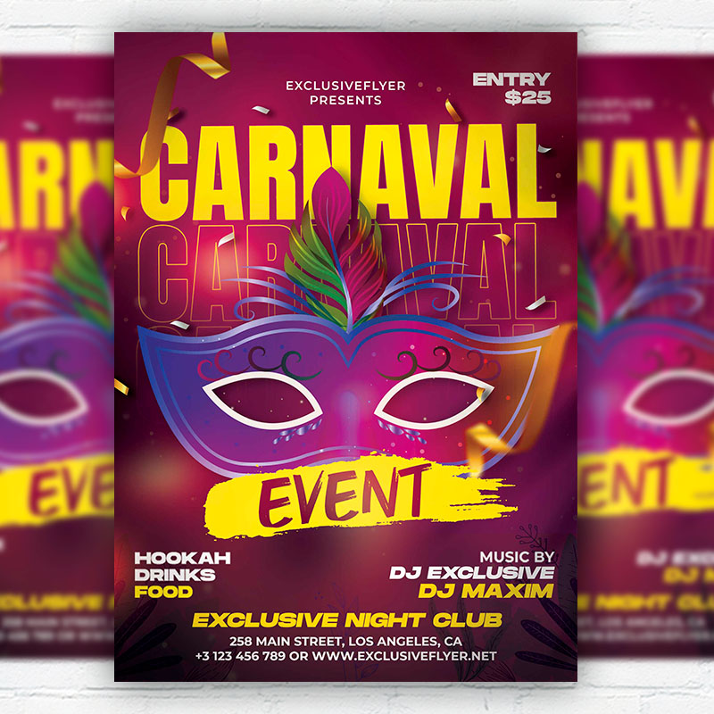 carnaval_event-flyer-template-1.jpg Carnaval Event PSD Template - Image 1
