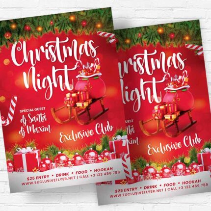 Christmas Night - Flyer PSD Template | ExclusiveFlyer